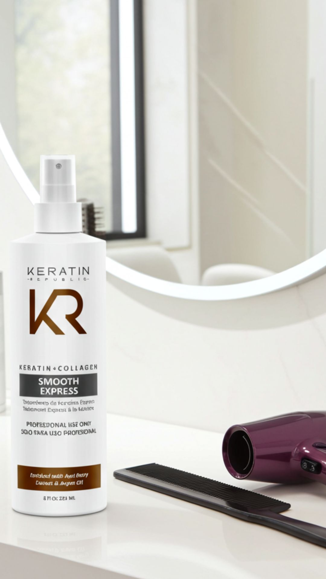Keratin Republic Smooth Express on a styling station